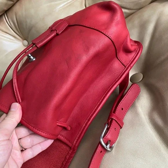 SALE! Authentic Coach Leather Turnlock Daypack Backpack Bag Nickel Hardware - Picture 13 of 15